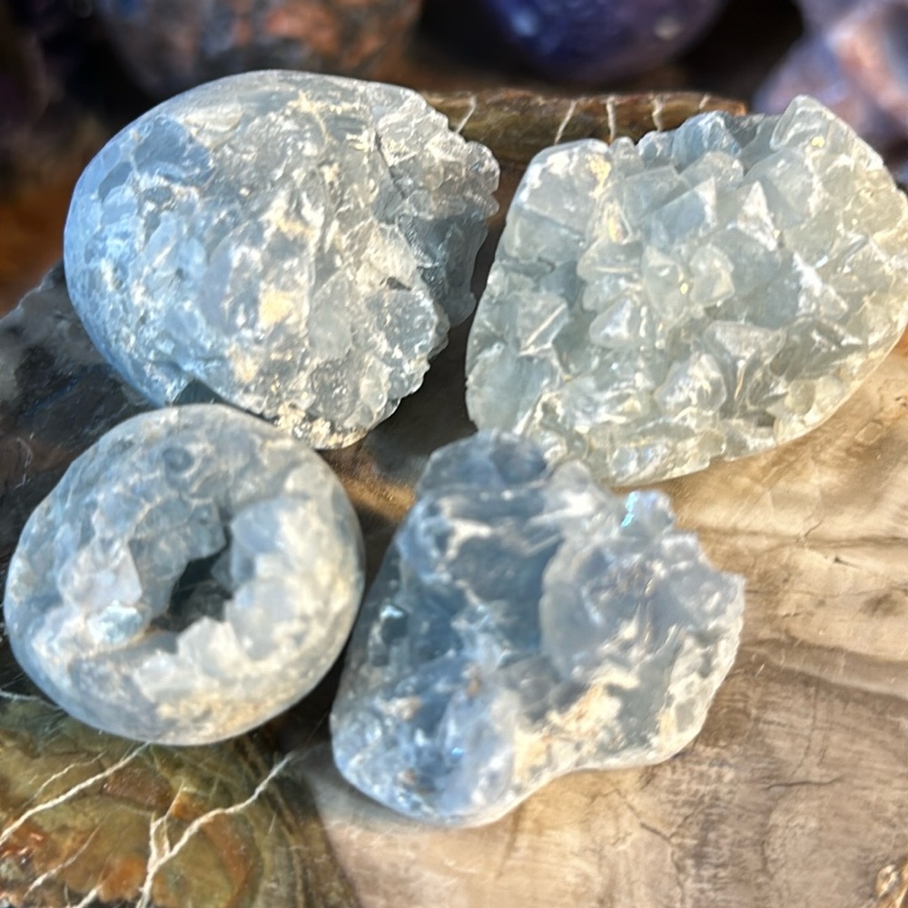 Blue Celestite Crystal Raw Stone!